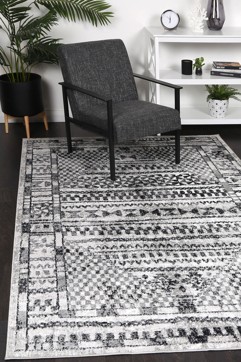 Kimberley 7 Aztec Charcoal Rug