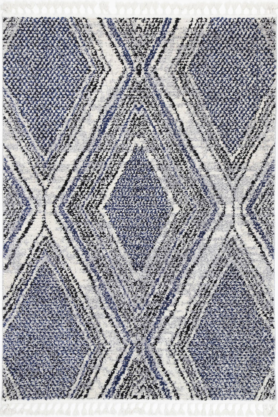 Mansour Harlequin Blue Geomteric Rug