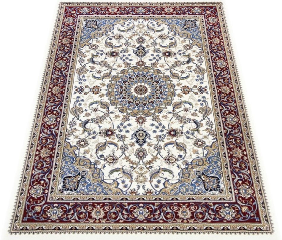 Nain Cream and Red Medallion Rug