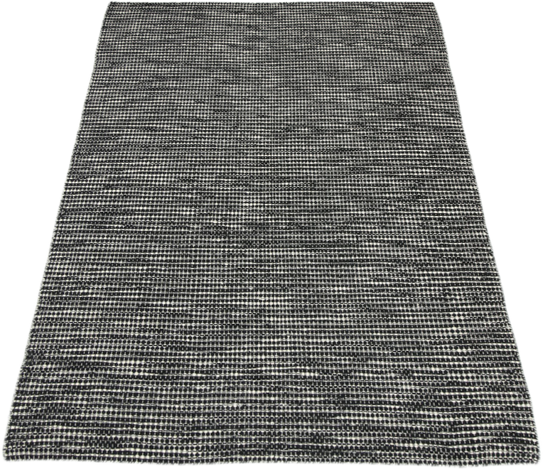 Nordic Black & White Reversible Wool Rug