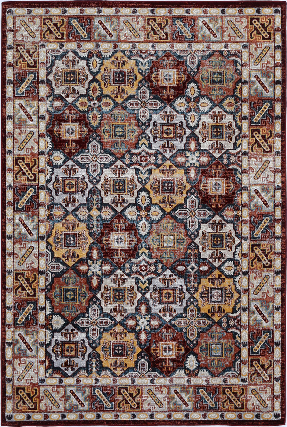 Oporto Dalian Multi Traditional Soft Rug