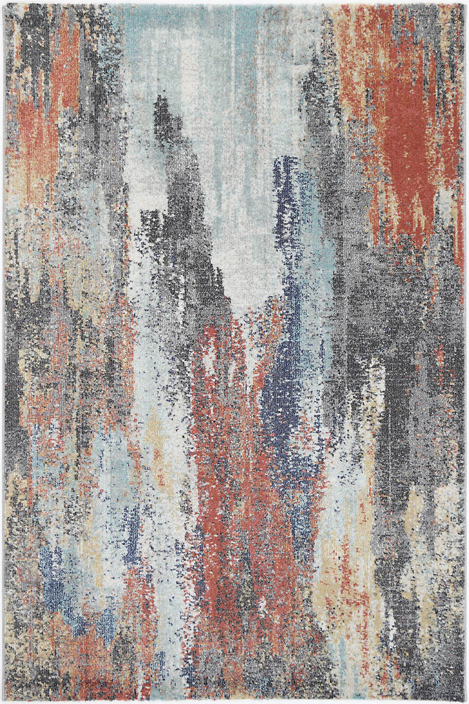 Modern Abstract Salsa Designer Rug