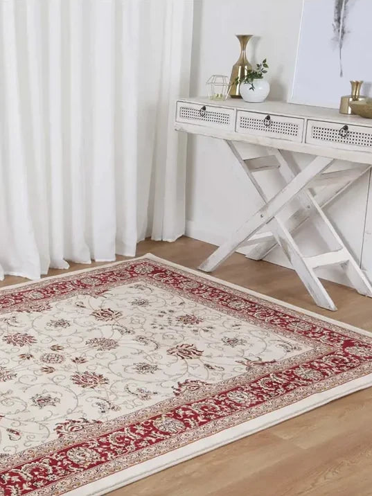 Suzani Cream Floral Designer Rug