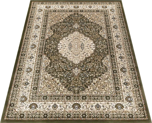 Suzani Green Medallion Rug