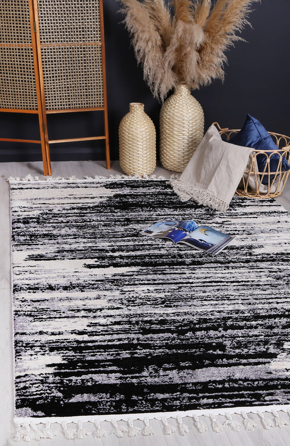 Mansour Abstract Grey Rug