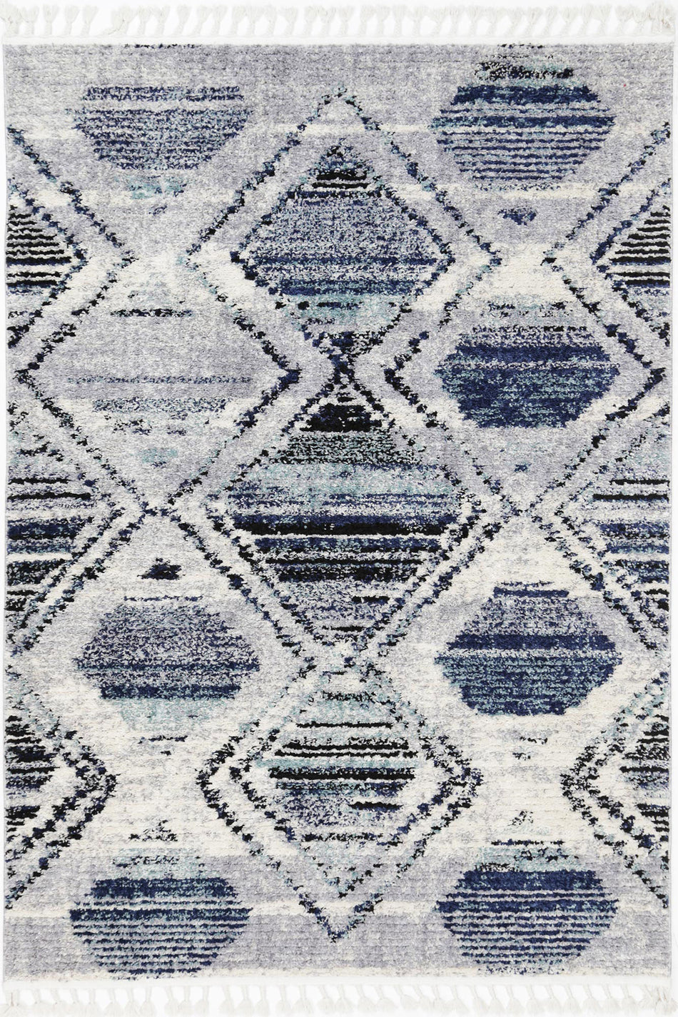 Mansour Diamond Blue Geometric Rug