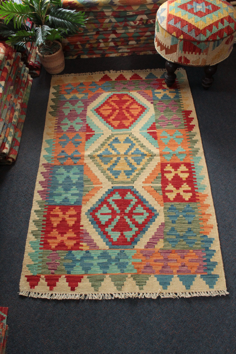 Chobi Kilim - 153 cm x 99 cm