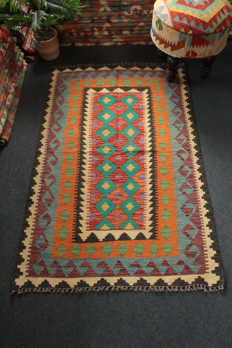 Chobi Kilim - 155 cm x 101 cm