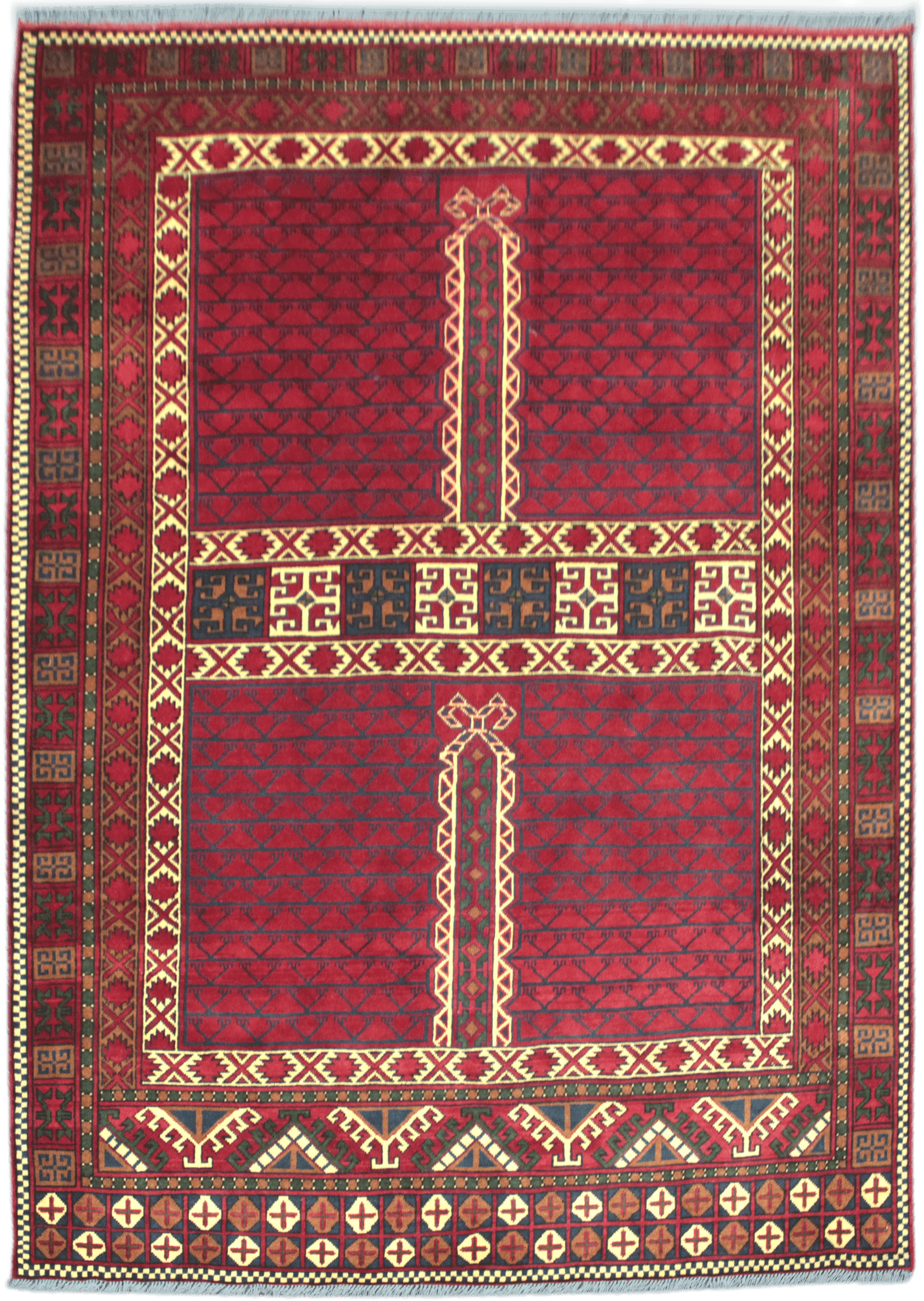 Hatchlu Hand-Knotted Oriental Persian Rug - Wool - 297 cm x 211 cm ...