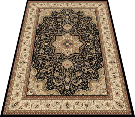 Black Isfahan Rug Traditional Isfahan Premium Designer Rug (3891 091 Black) – Persian Rug ...