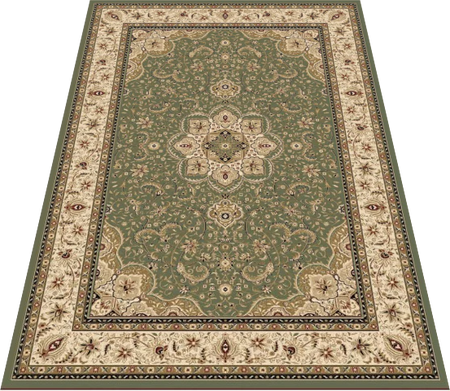 Isfahan Rug Green Traditional Isfahan Premium Designer Rug (3891 041 Green) – Persian Rug ...