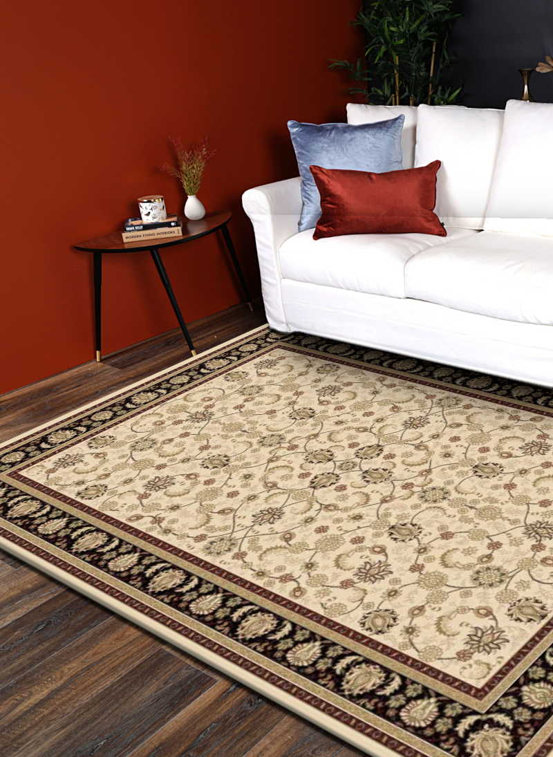 Traditional Isfahan Premium Designer Rug (12679 060 Cream) – Persian ...