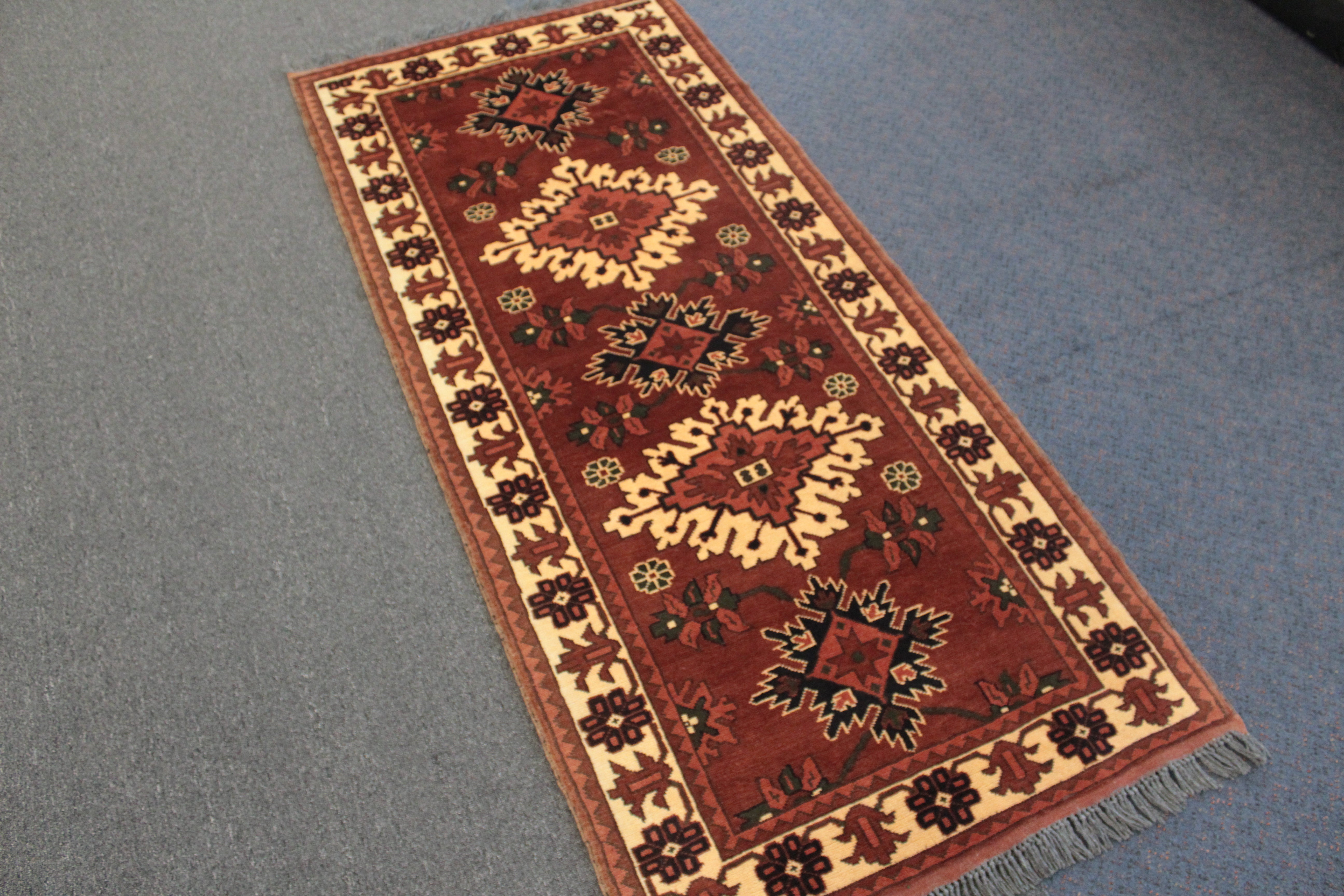 Karghai Hand-Knotted Oriental Persian Rug - Wool - 187 cm x 84 cm ...