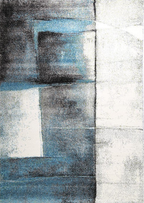 Passion 4 Grey & Blue Abstract Rug