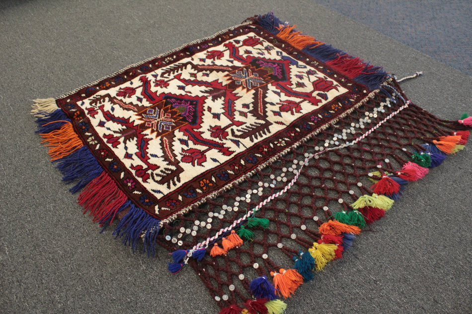 Afghan Floor Cushion/Pillow Cover - 92 cm x 62 cm