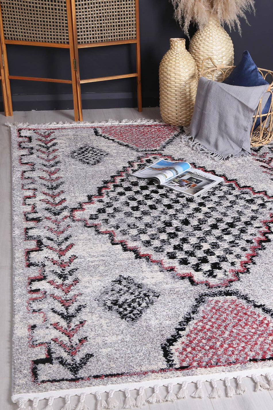 Mansour Tocapus Blush Geometric Rug