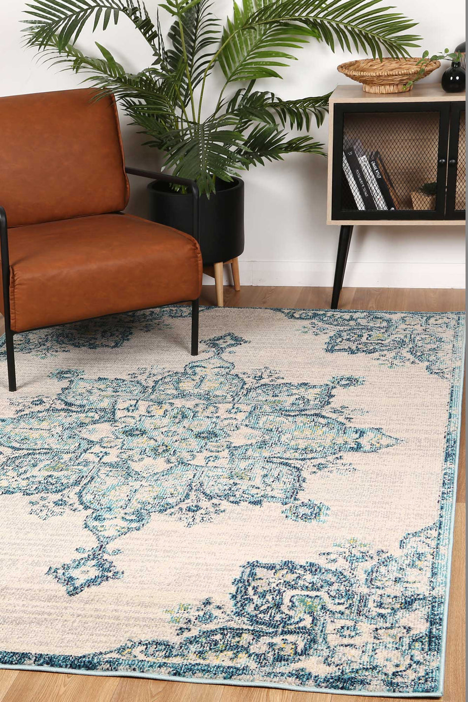 Tulin 6 Majestic Blue & Cream Rug