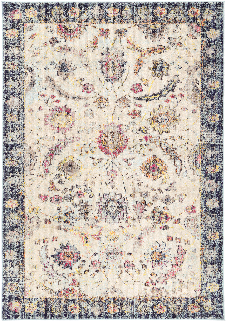 Tulin 11 Royal Cream and Navy Transitional Rug