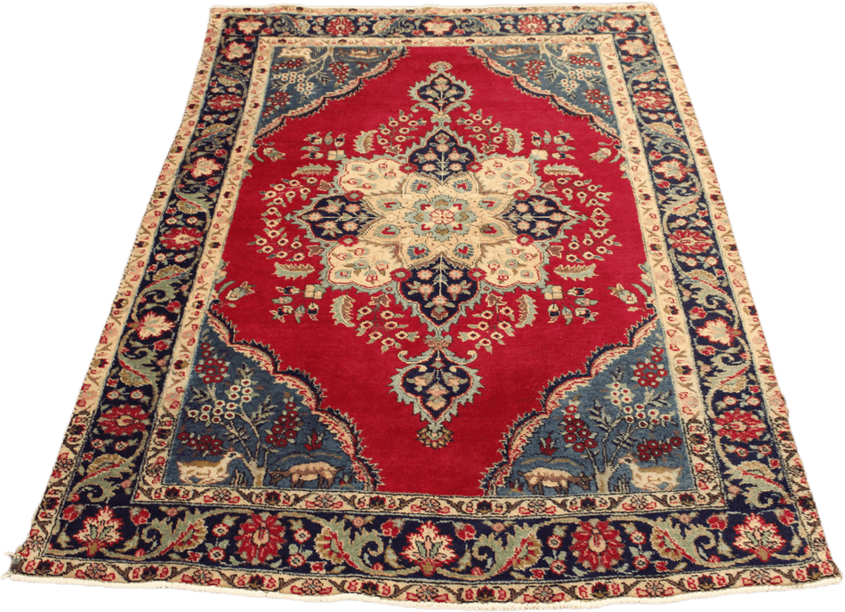 Vintage Kirman Rug - 186 cm x 134 cm