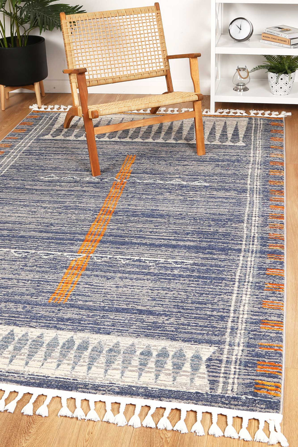 Quito Blue Contemporary Designer Rug