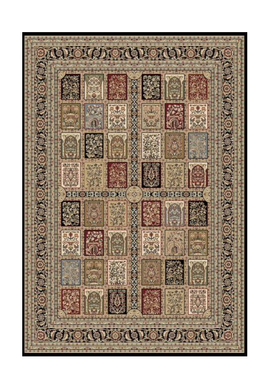 Traditional Isfahan Premium Designer Rug (10682 091 Black) Persian